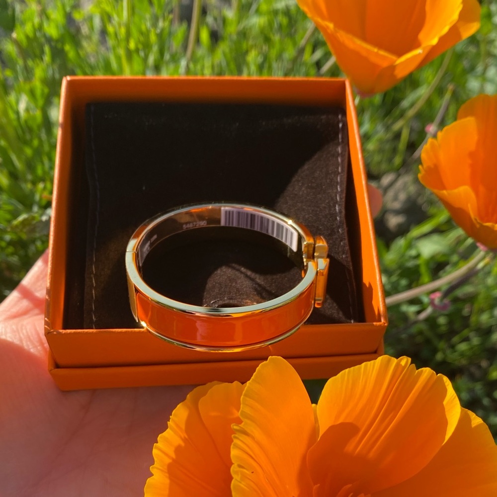 👑🍊 SOLD - HERMÈS Clic H Bracelet Size PM 🍊👑 - Picture 2 of 14